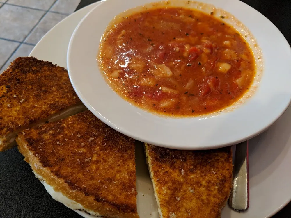 Grilled Cheese Sandwich with Tomato Soup